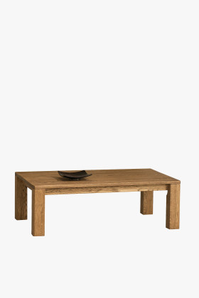 Modern tömör tölgyfa téglalap alakú dohányzóasztal 120x75 cm